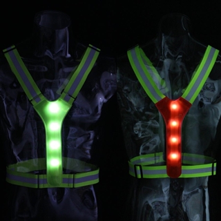 Refleksvest med LED lys - Batteridrevet